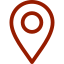 A red location pin icon representing a shipping or packing service.