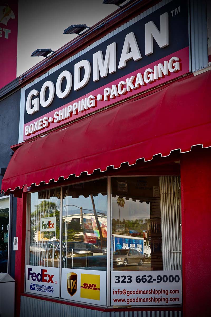 Goodman Packing and Shipping Atwater Store at 3154 Glendale Blvd. call 323-661-4100 or 323-662-9000